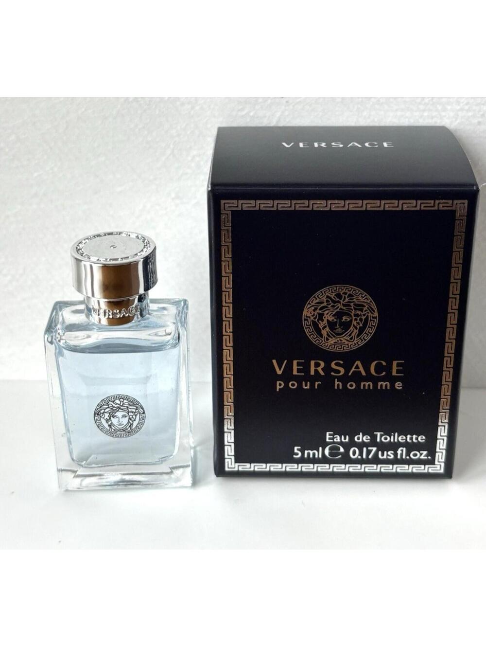 Versace Pour Homme Eau de Toilette 5 ml Mini Bottle Cologne Men’s Travel Size